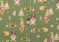 Preview: Elves and Laterns green christmas fabric cotton poplin